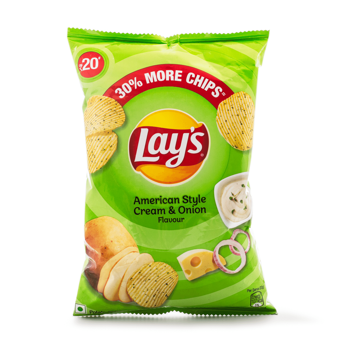 Papas Fritas, Sabor Crema de Cebolla Americana, Lay's 52 gramo(s)