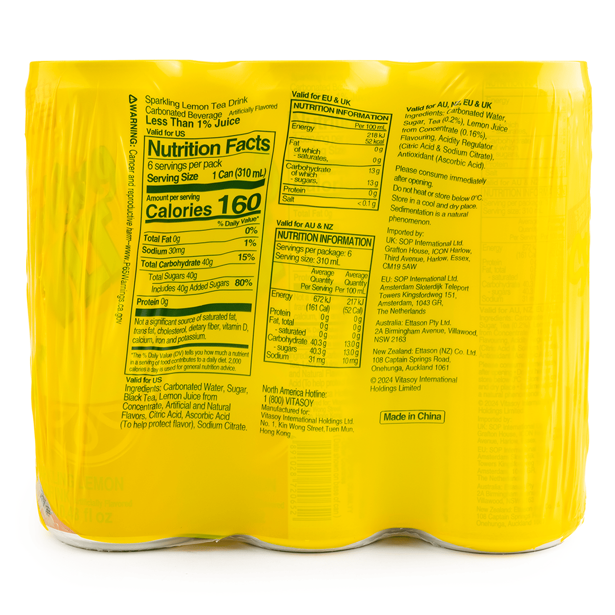 VITA レモンティードリンク 310 ml(ミリリットル)*6 缶 - Weee!