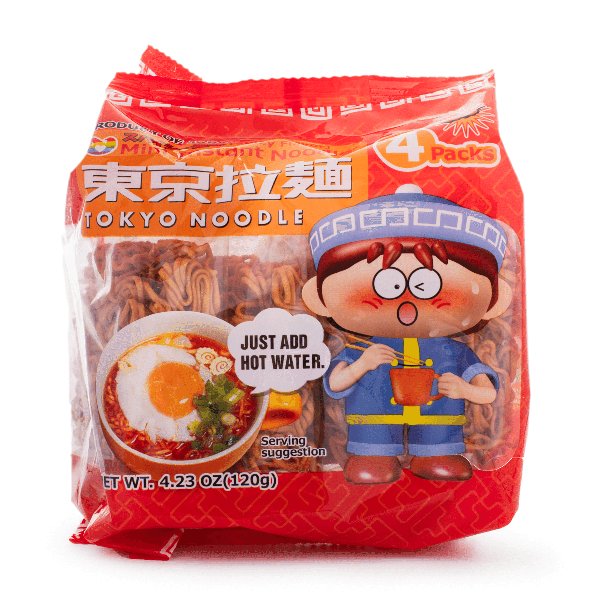 Tokyo Noodle Mini Instant Ramen, Spicy Flavor 4.23 oz*48 pack