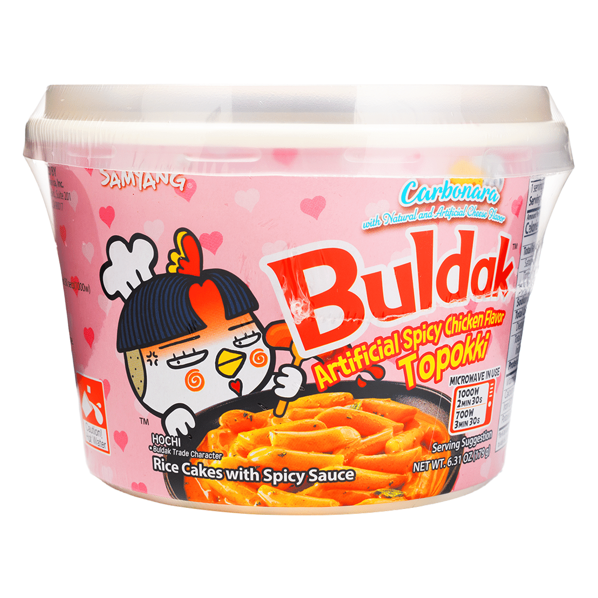 Samyang Buldak Carbo Topokki Bowl, Hot Chicken Flavor 179 g