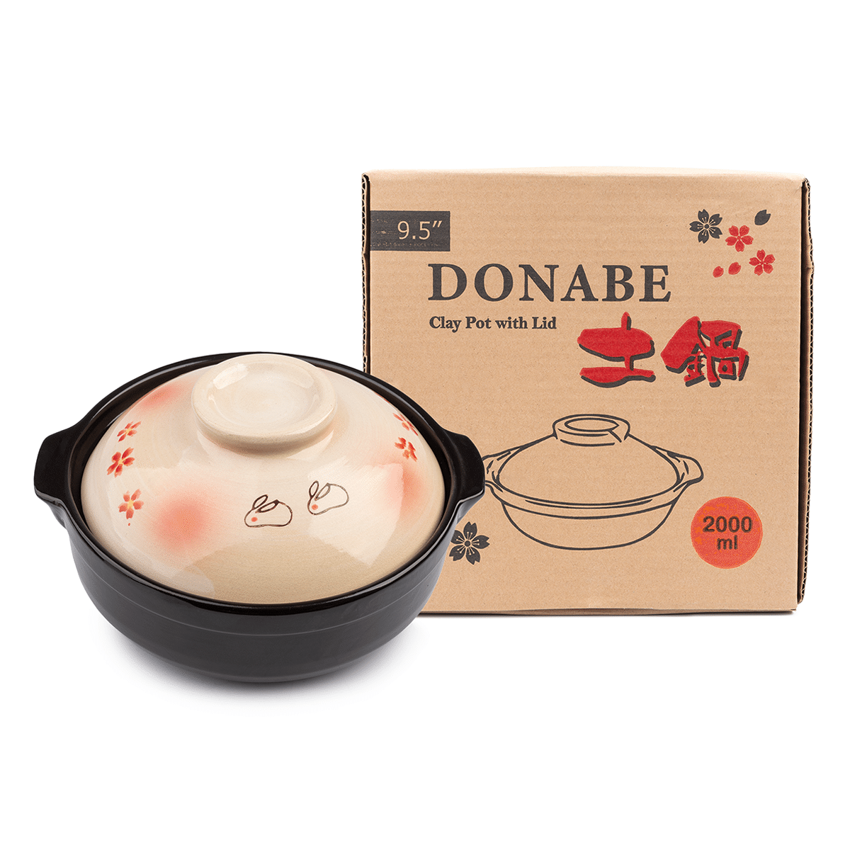 Japan Donabe Hot Pot 9.5 Inch, For 2-4 People 1 each