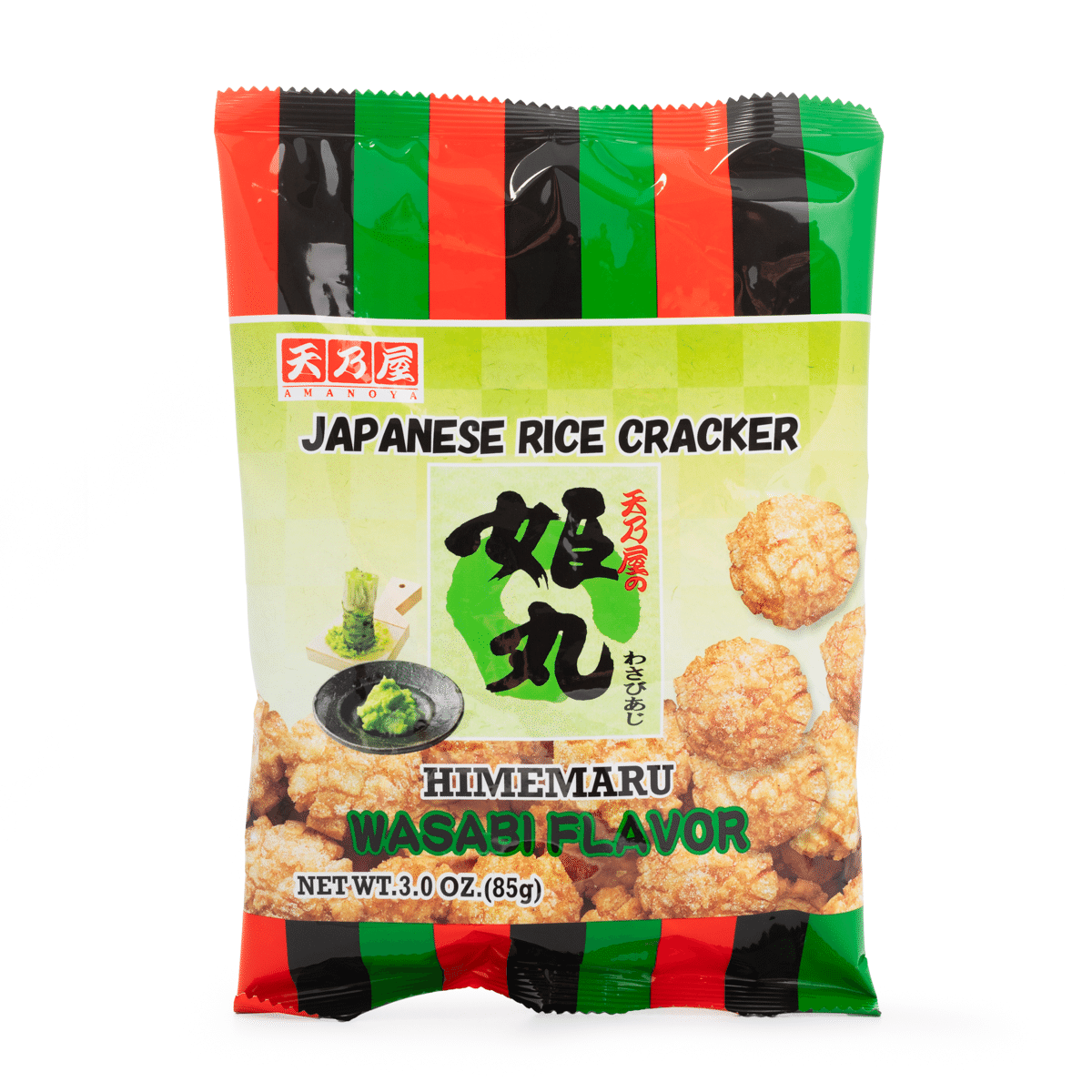 天乃屋の姫丸 わさび味 揚げせんべい 85g 3 オンス