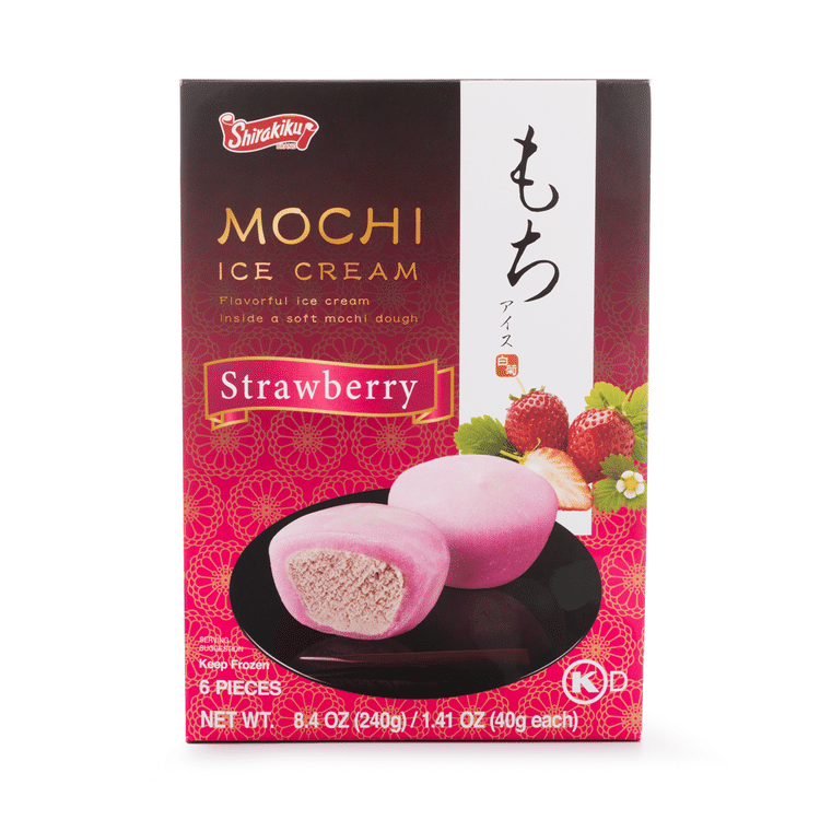 Get Shirakiku Mochi Ice Cream Strawberry 6pcs Delivered | MásGusto