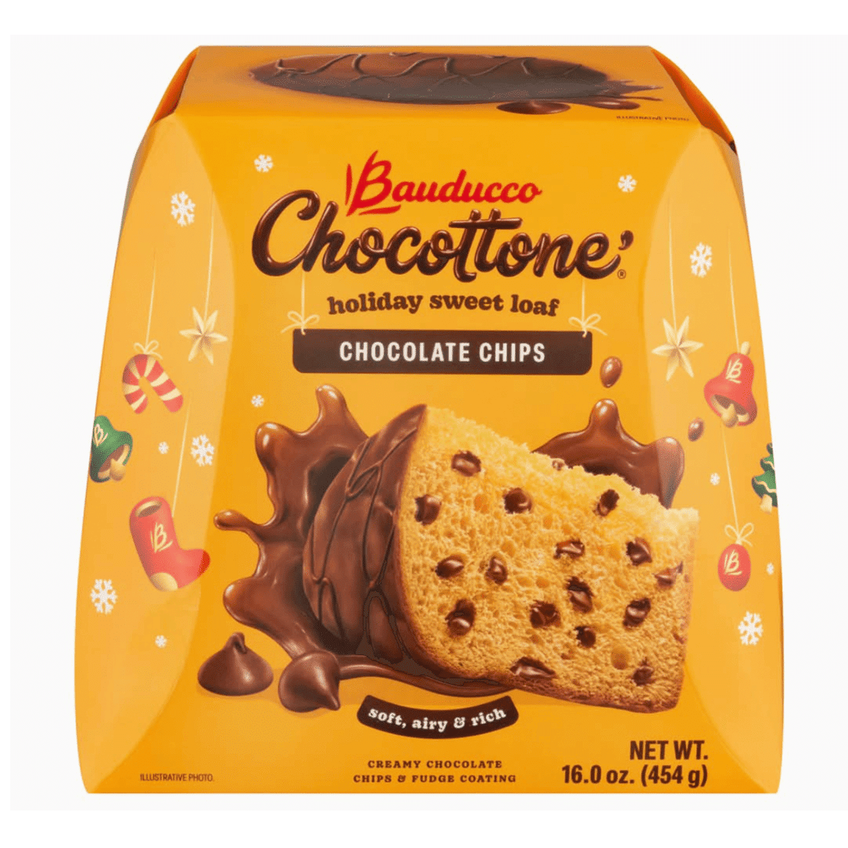 Bauducco Panettone Creamy Chocolate Chips & Fudge Coating 454 g