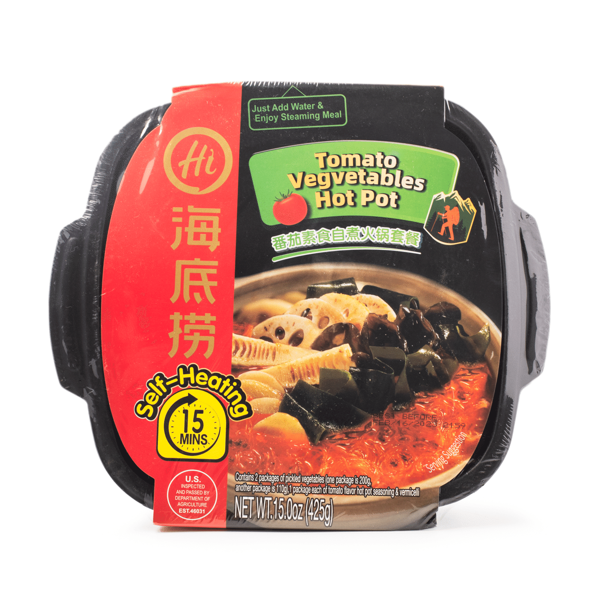 Haidilao Vegetables Self-Heating Hotpot Tomato Flavor 315 g*18 pack