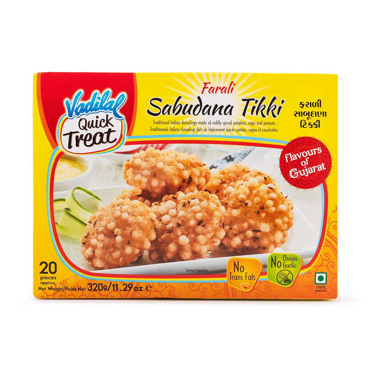 Farali Sabudana Tikki Vadilal, Congelado 320 gramo(s)