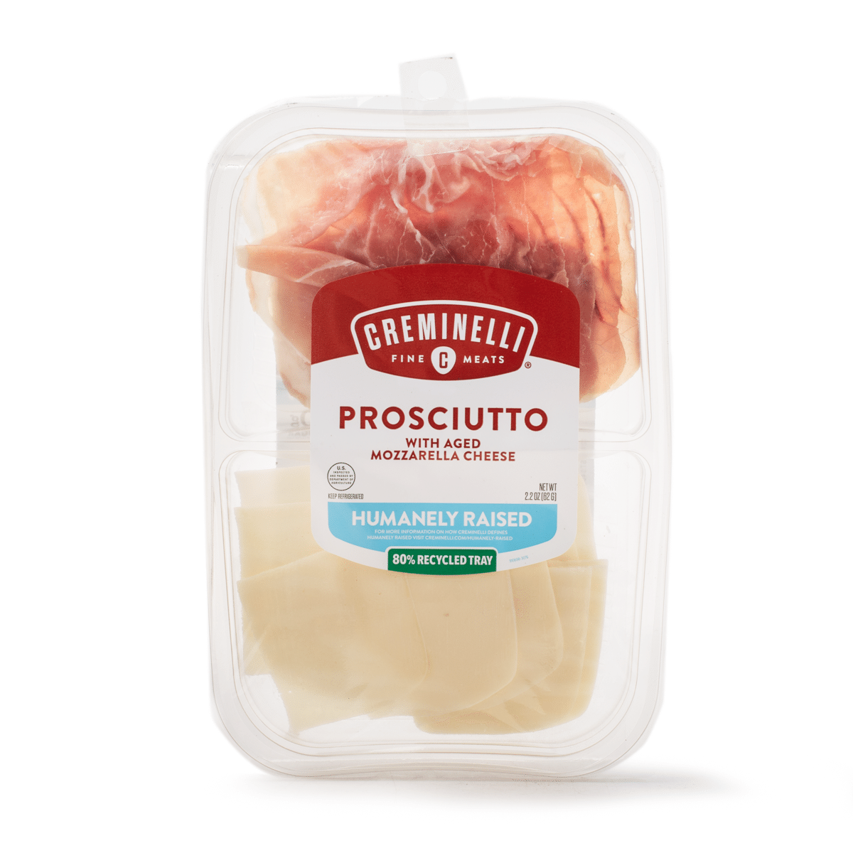 Creminelli Prosciutto Air Dried Pork with Aged Mozzarella Cheese 2 온스