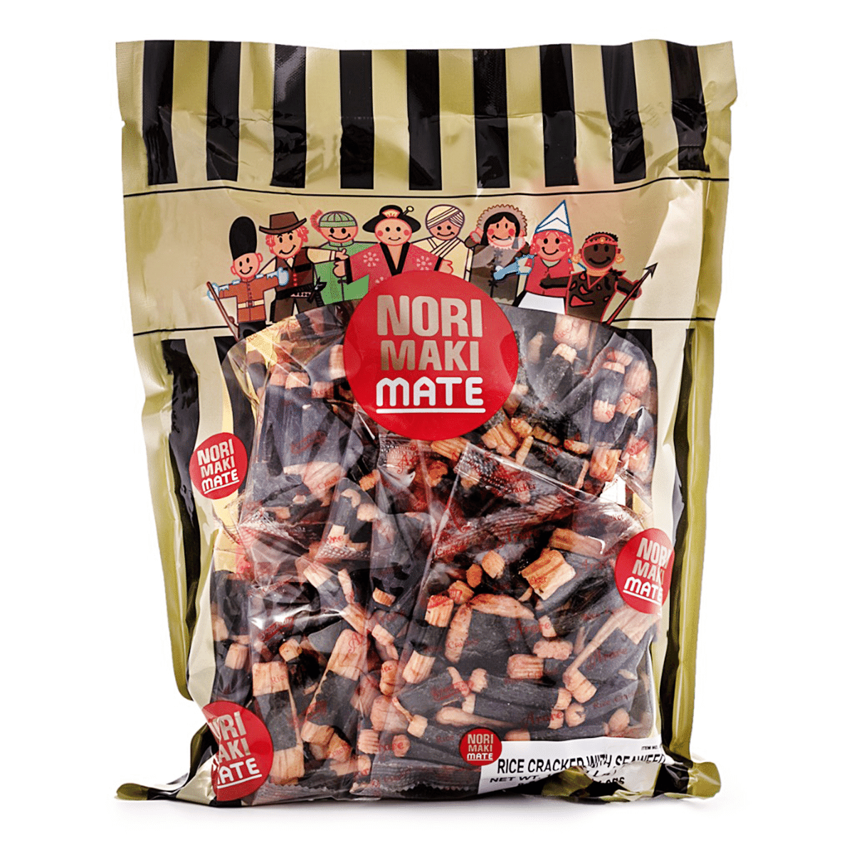Shirakiku Norimaki Mate Seaweed Wrapped Rice Crackers 448 g*10 pack