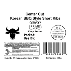USDA Prime Beef Short Ribs (KBBQ Style) 1.5 lb