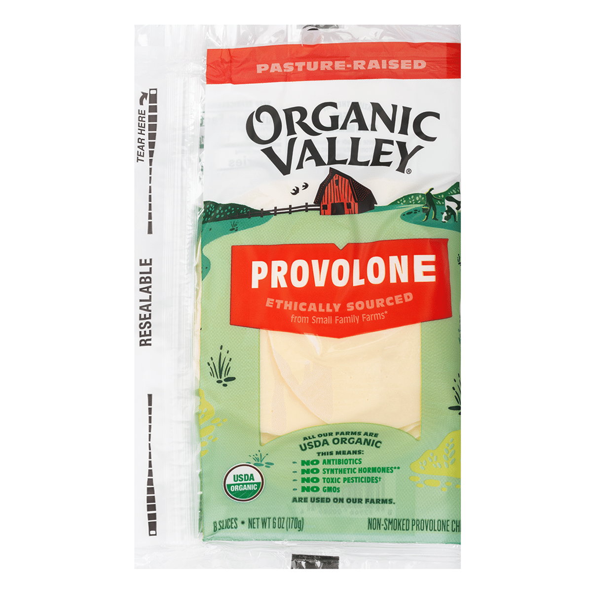 Organic Valley Sliced Provolone 6 oz