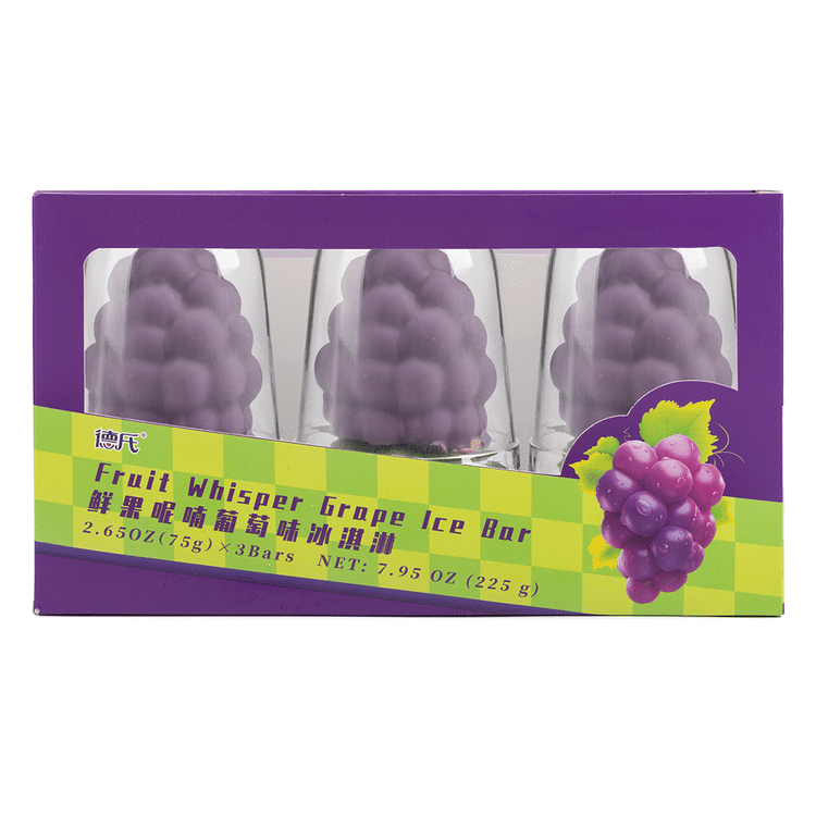 Deshi Fruit Whisper Grape Ice Bar(75g x 3pc) 225 g