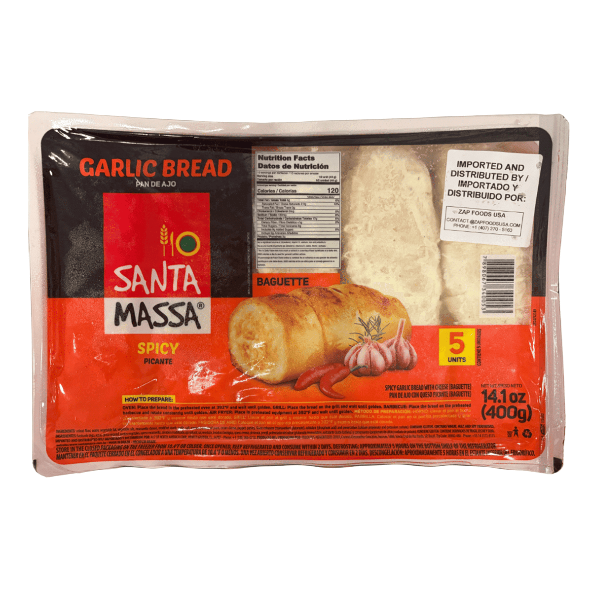 Santa Massa 매운 마늘빵 400 그램