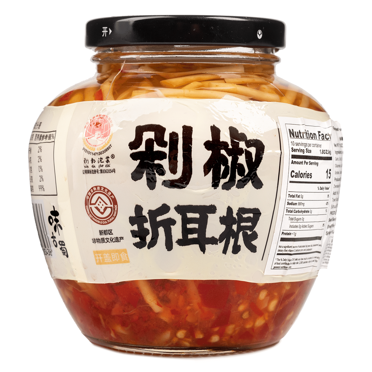 Gushu Taste Chopped Chili Pepper Houttuynia Cordata 480g 480 그램*12 팩