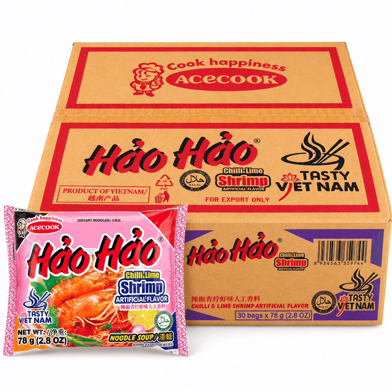 Mì Tôm Chua Cay Hảo Hảo, 1 Thùng 81 oz