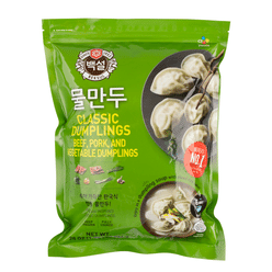 CJ Food 백설고기야채 물만두 (쇠고기&돼지고기) 1.75 파운드