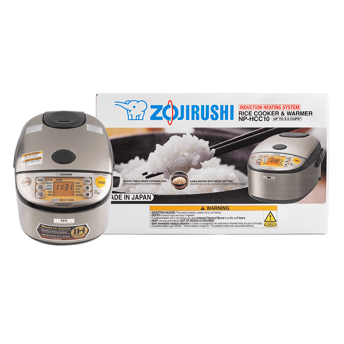 Zojirushi NP-HCC10XH 인덕션 다크그레이 스테인리스스틸 밥솥 1 개입