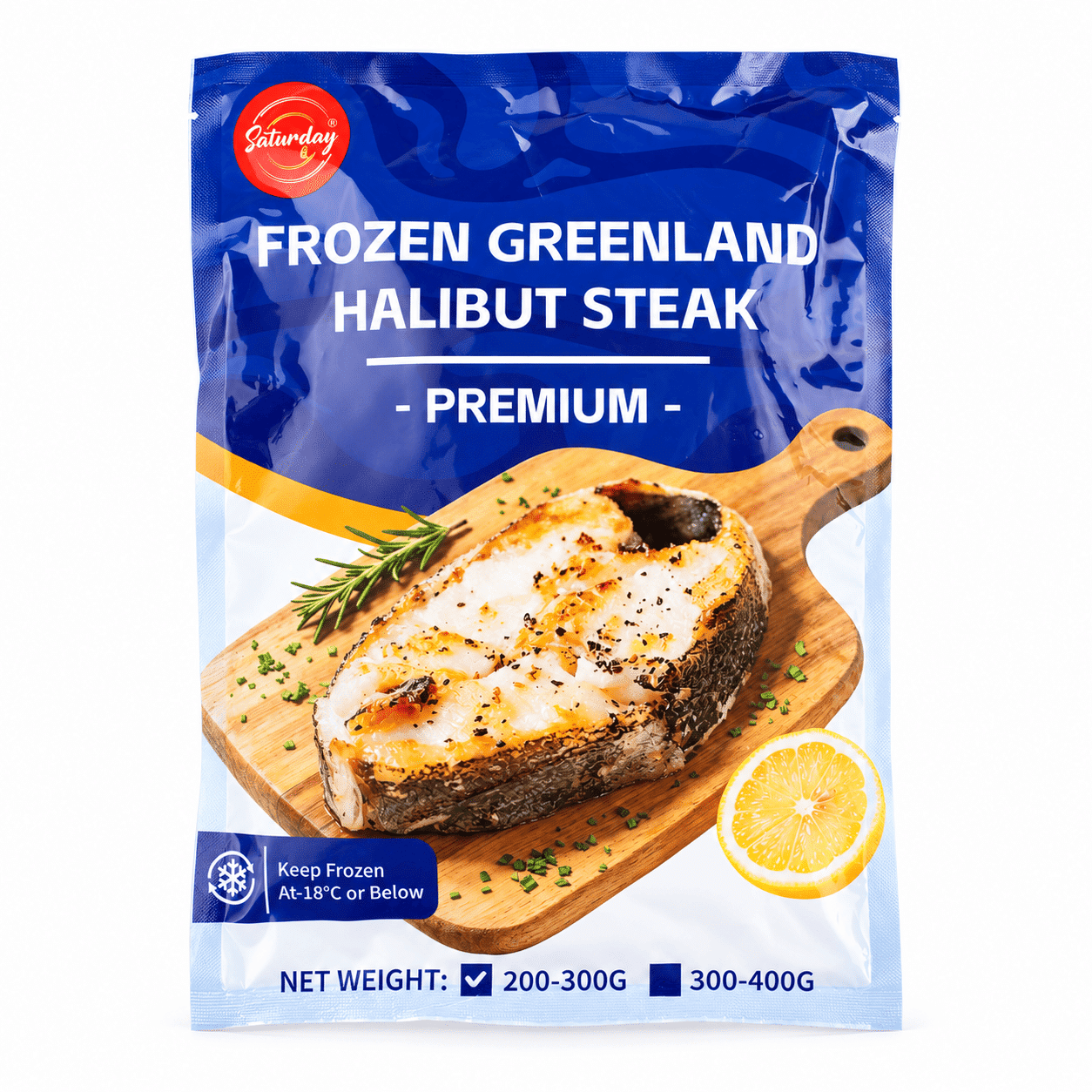 Filete de Halibut de Groenlandia, congelado 8-11 onza(s)