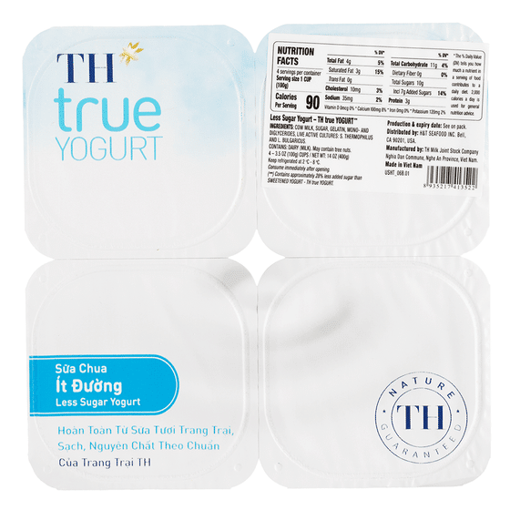 weee_dairy_Sữa Chua Ít Đường TH True Yogurt, Air Shipped 400 g