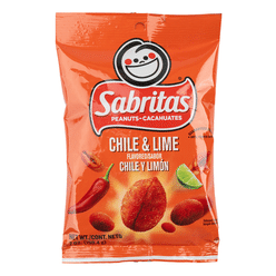 Sabritas Peanuts Snack, Chile and Lime Flavor 198.4 g