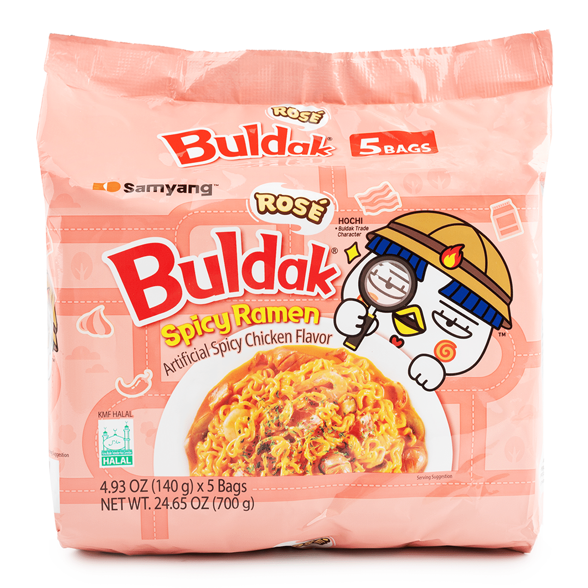Ramen picante Samyang Buldak sabor Rosé 140 gramo(s)*5 paquetes