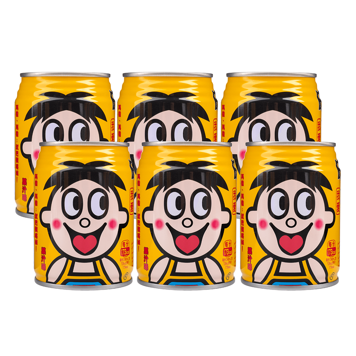 WantWant Hot-Kid Milk Flavored Drink - Artificial Fruit Juice Flavor 245 밀리리터*6 캔