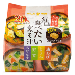 Hikari Instant Miso Soup Freeze Dry 20 meals (4 Flavors x 5meals) 5.7 oz