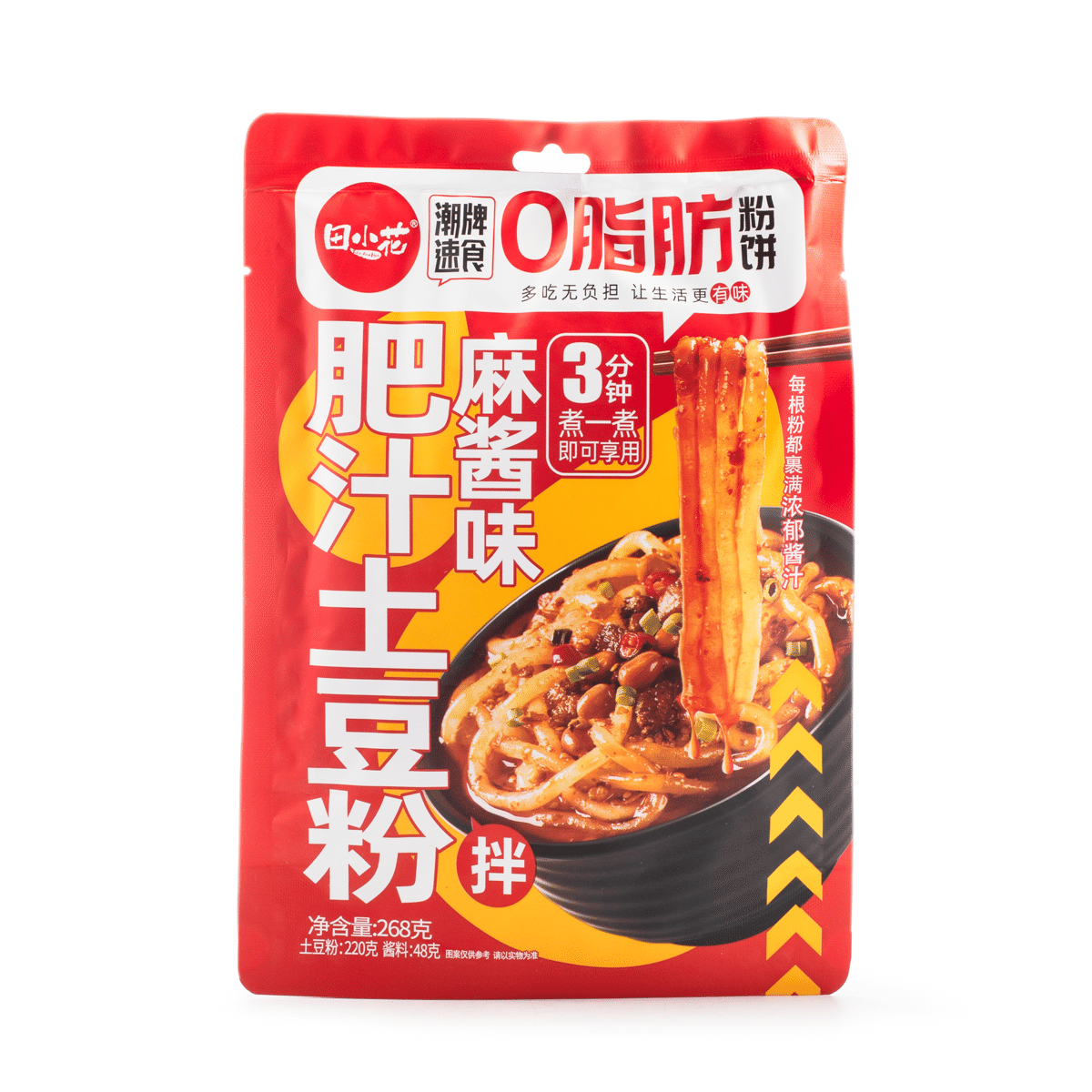 田小花 0脂肪肥汁土豆粉 麻酱味(拌) 268 克*30 包