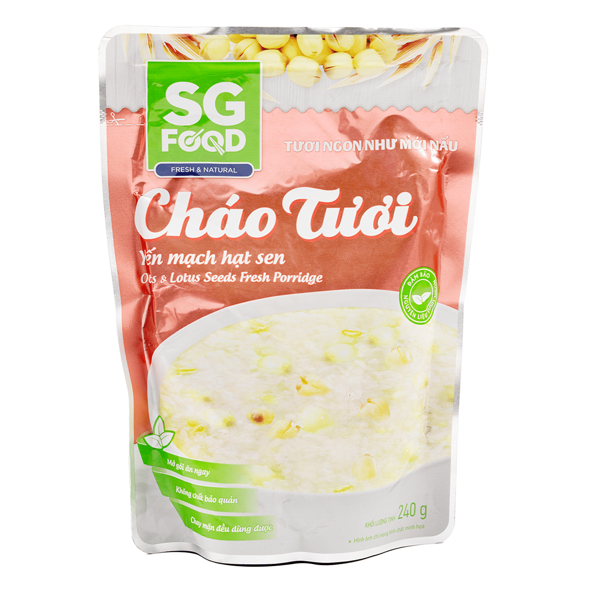 SG Food-โจ๊กข้าวโอ๊ตและเมล็ดบัวสด 8.5 ออนซ์