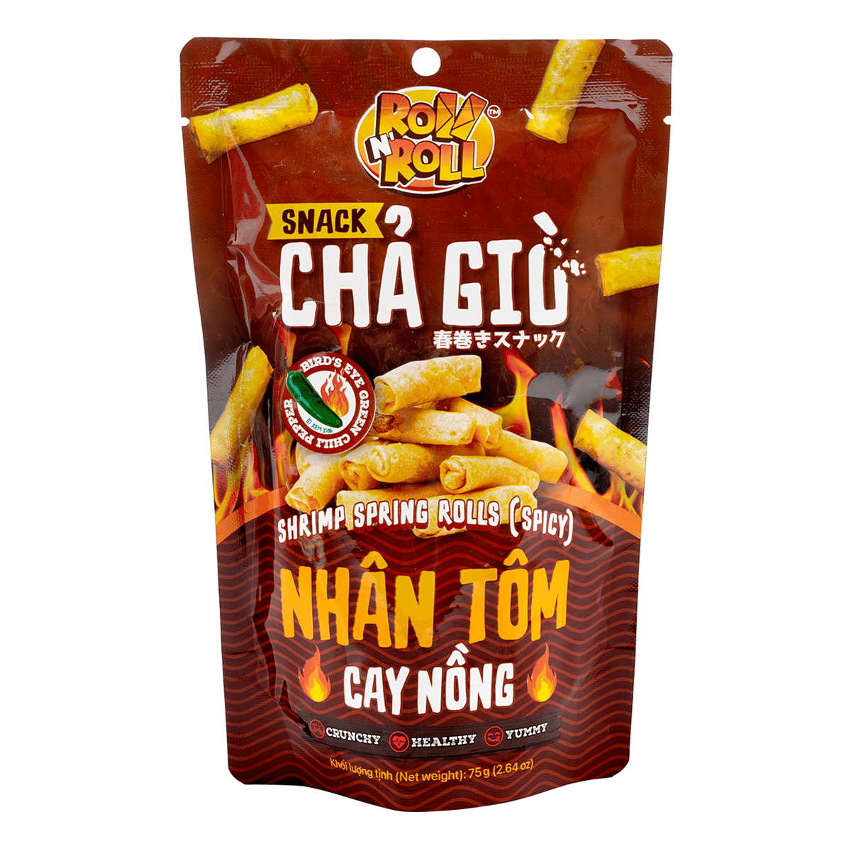 Roll n Roll Snack Spring Roll (Spicy) 75 그램*40 팩