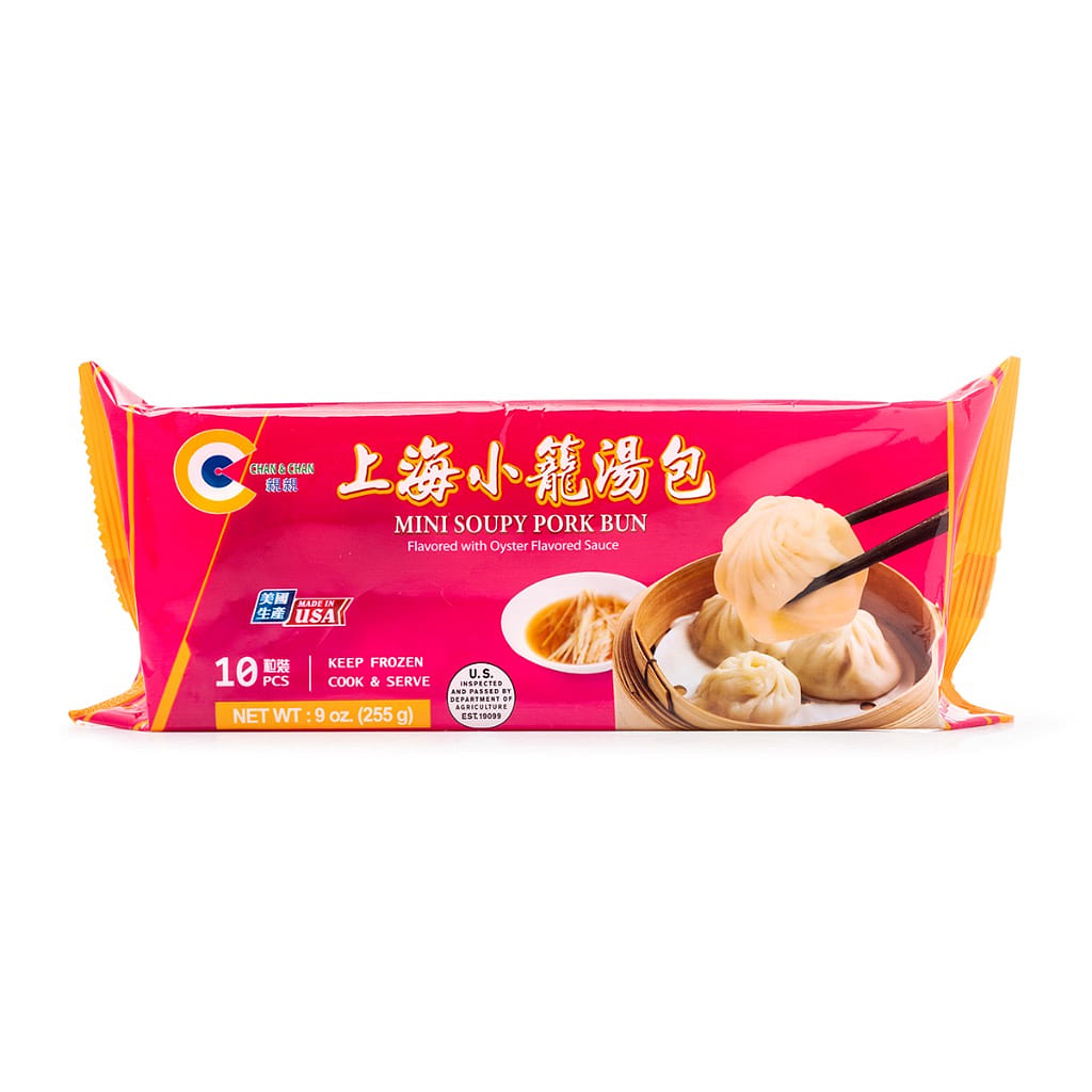 Chan Chan มินิซุปซาลาเปาหมูซอสหอยนางรม 10 ชิ้น, แช่แข็ง 255 g