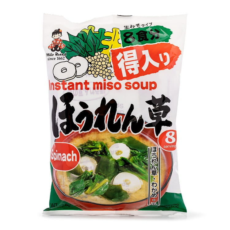 Get Miko Brand Instant Spinach Miso Soup, 8 Servings 5.76 oz