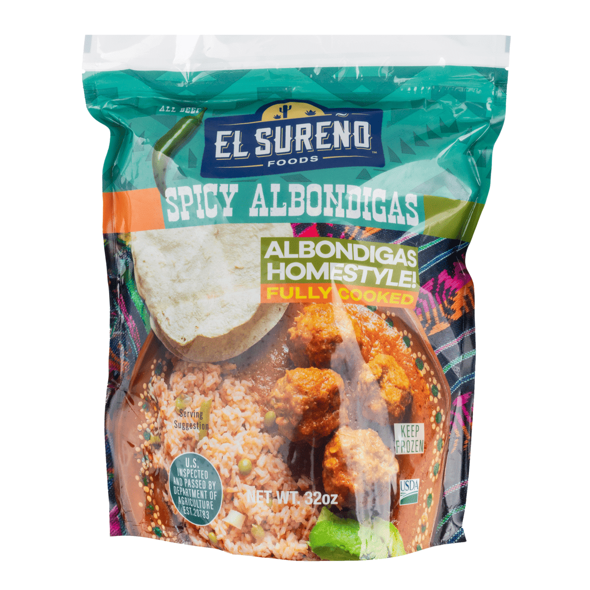 El Sureno Foods 전통 매운 소고기 미트볼 32 온스