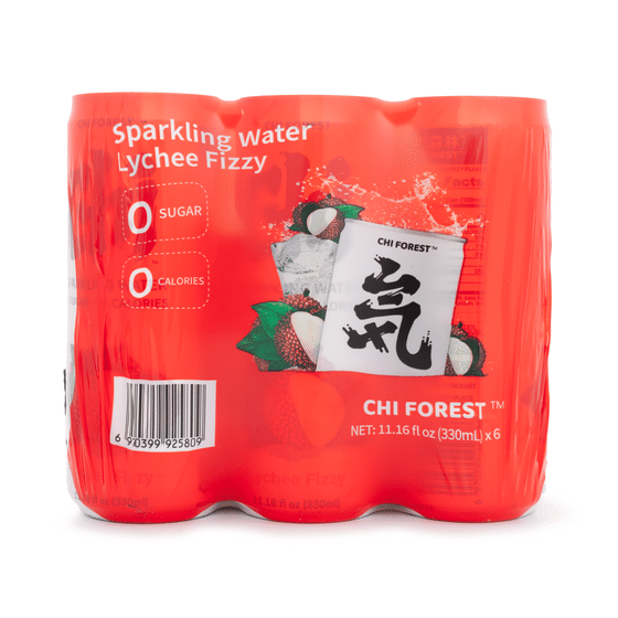 weee_beverages_Genki Forest Sparkling Water, Lychee Fizzy Flavor 330 ml*6 can