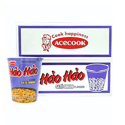 Acecook Hao Hao Sate Onion Cup Instant Noodle (12 cups) 2.3 oz*12 pack