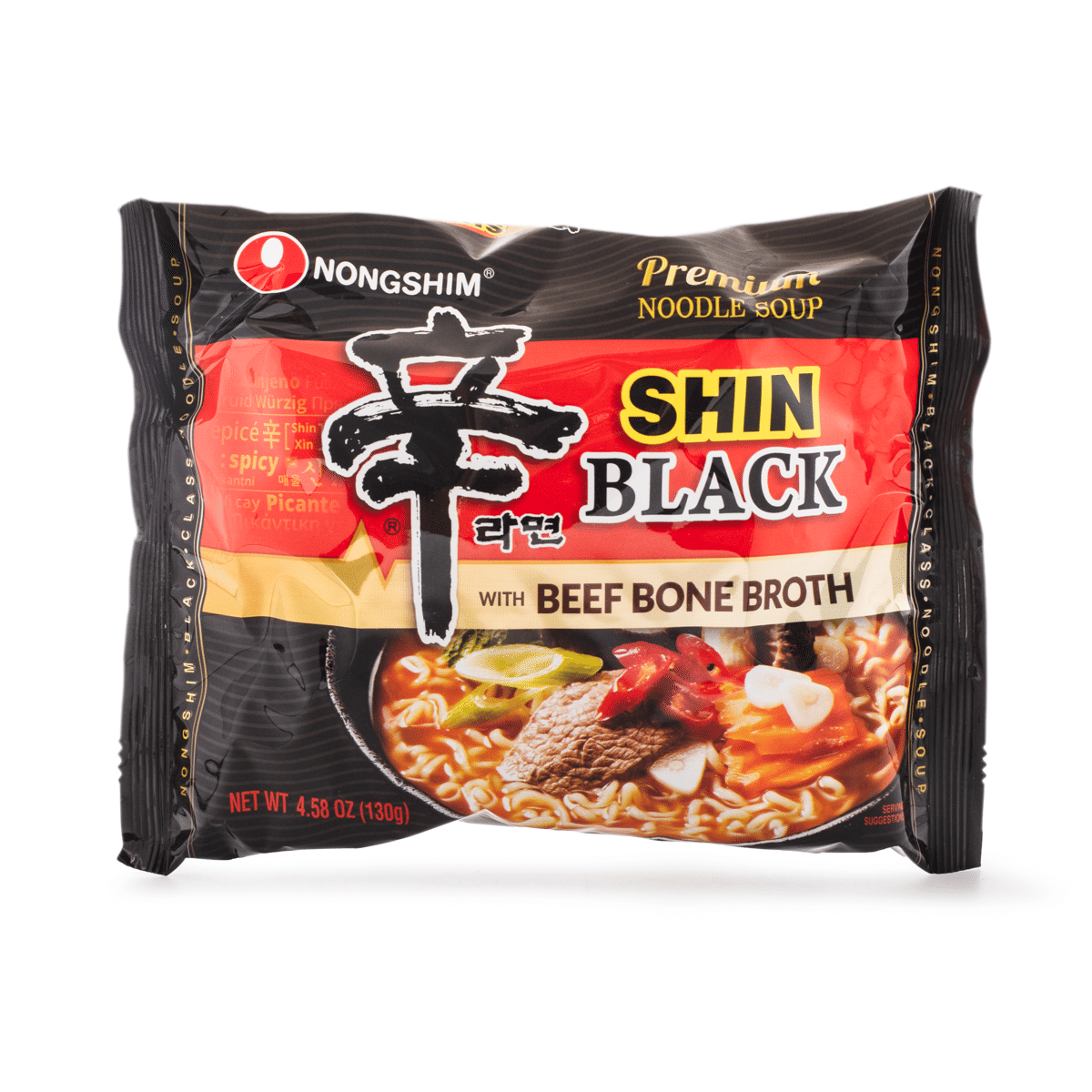 Mì Ramen Shin Ăn Liền Nongshim, Vị Súp Bò (Gói Lẻ) 4.58 oz