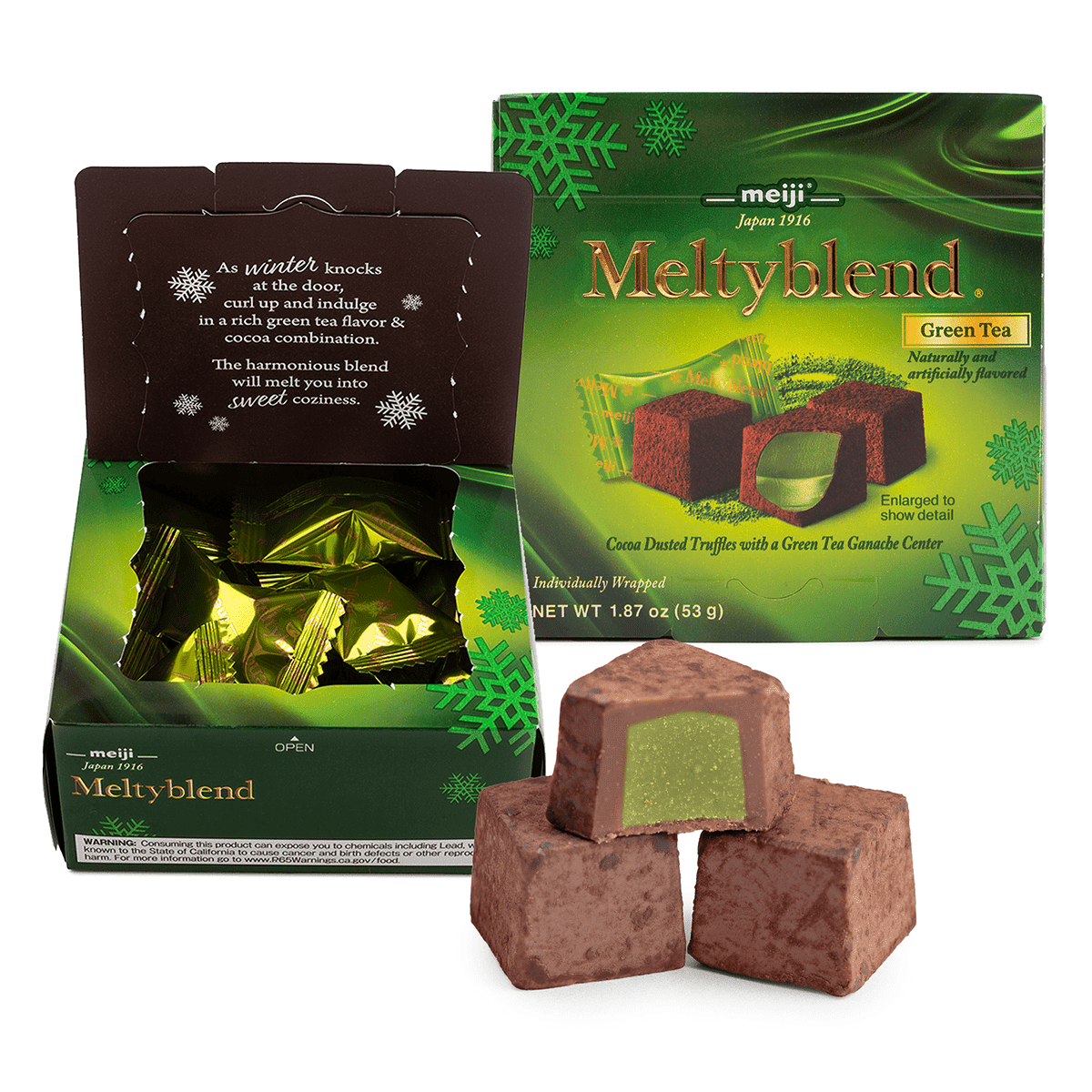 Meiji Meltyblend Chocolate, relleno de té verde 2.11 onza(s)