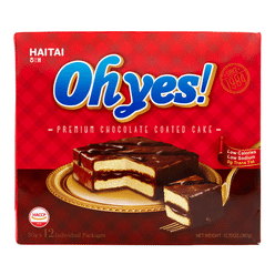 Haitai Oh Yes! Premium Chocolate Coated Cake 12pcs 360 g