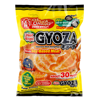 Get Osaka Ohsho Garlic Gyoza Soy Based Meat, Frozen 1.62 lb