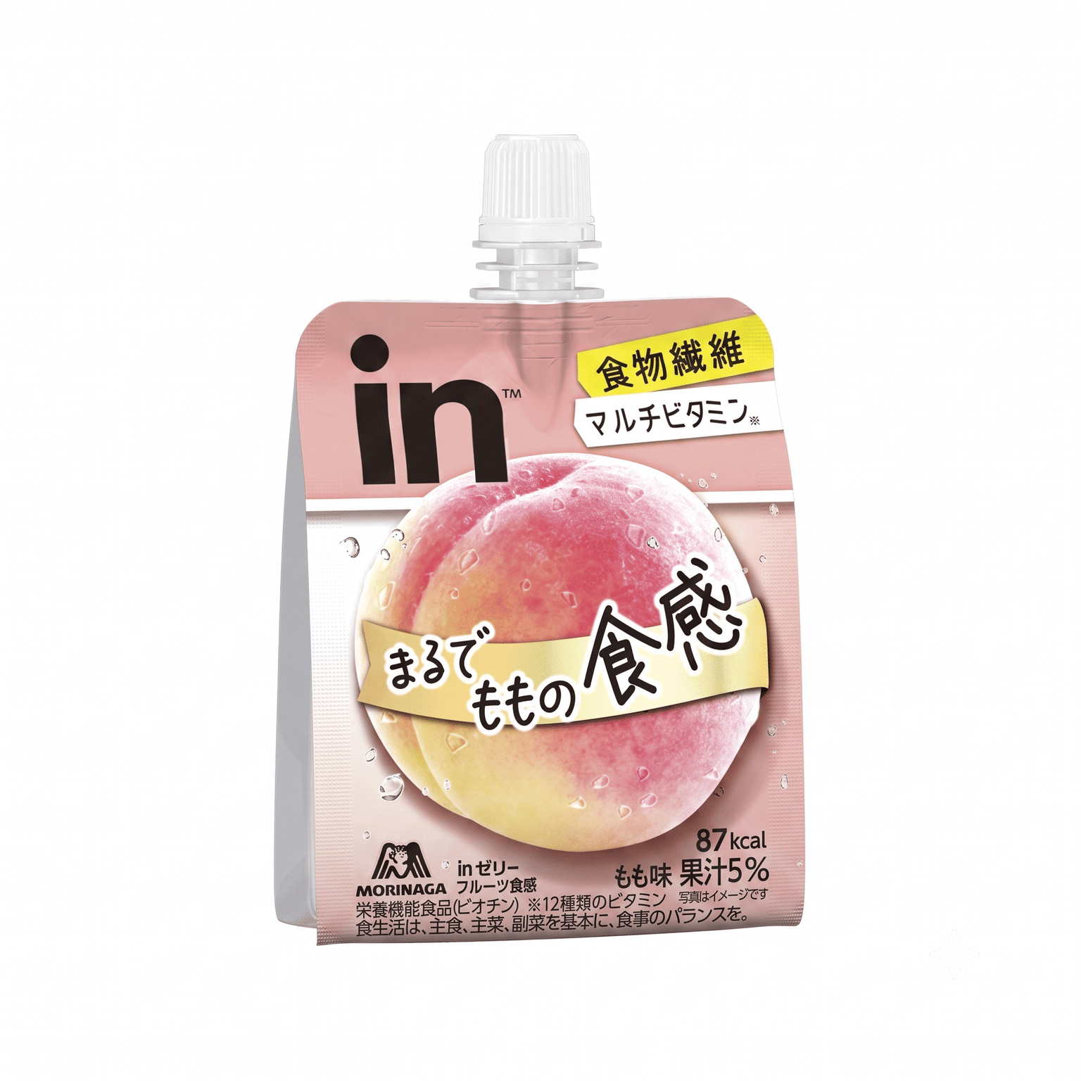 Thạch Uống In Jelly Kết Cấu Trái Cây Vị Đào Morinaga 150 g