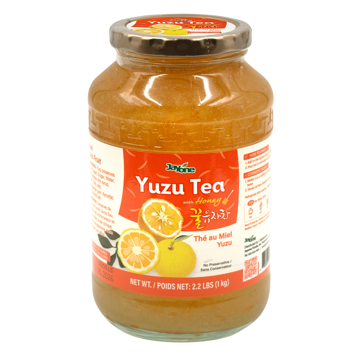 Jayone Mermelada de Té de Yuzu con Miel 2.2 libra(s)