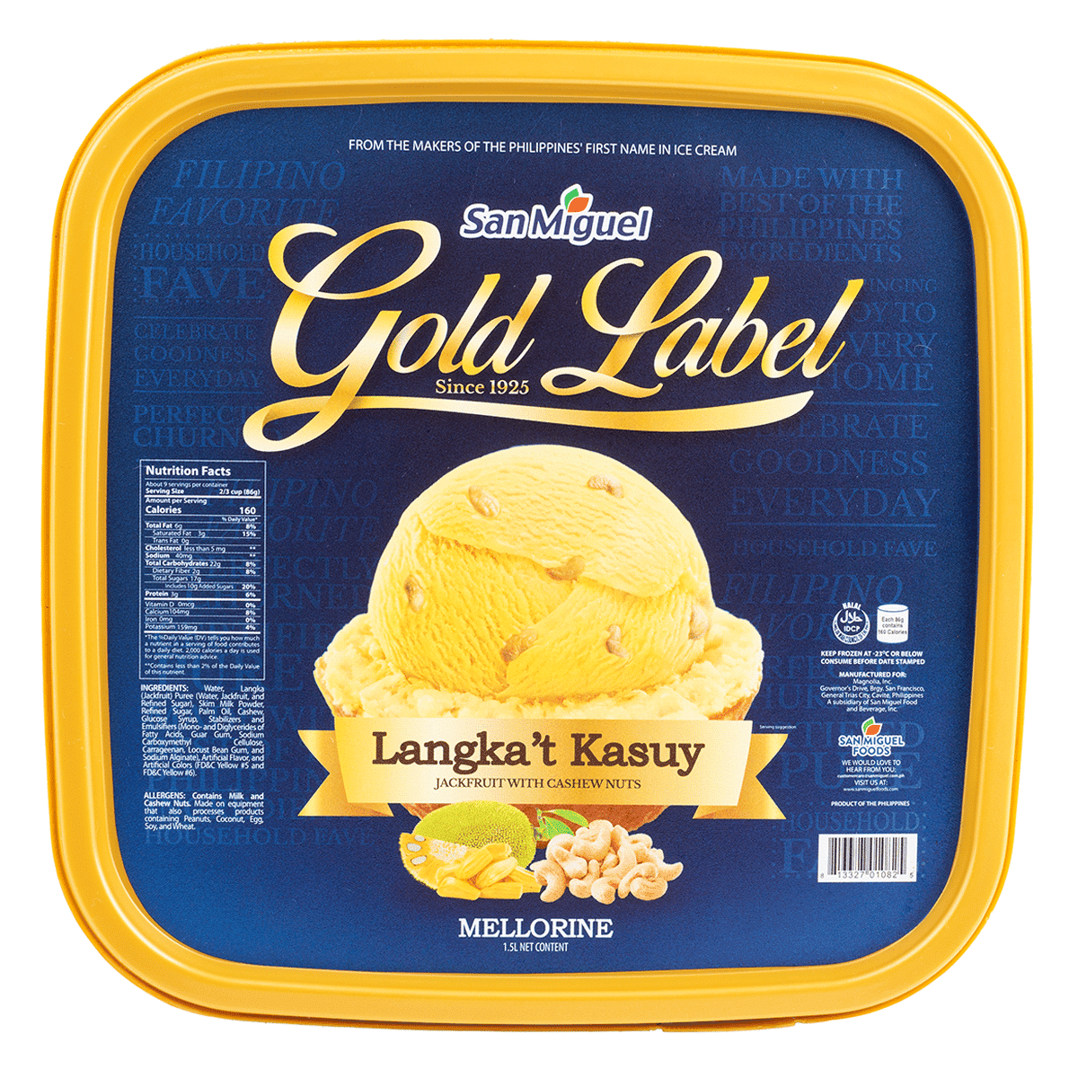 San Miguel Gold Label Langka't Kasuy Ice Cream 50.72 oz