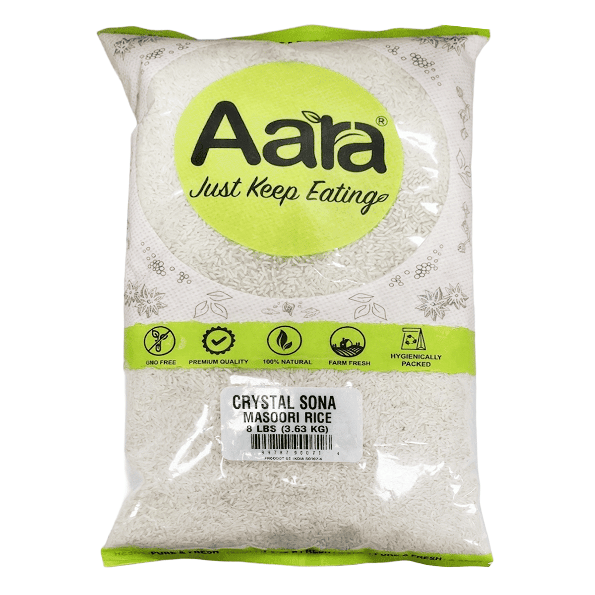 Aara Crystal Sona Masoori Rice 8 lb