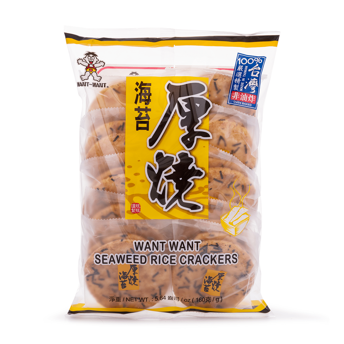 旺旺 厚烧海苔米饼 160 克
