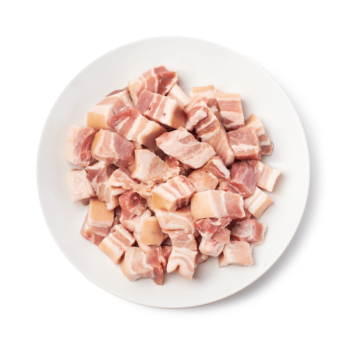Pork Belly Cubes, Skin-On (Denmark), Frozen 2 lb