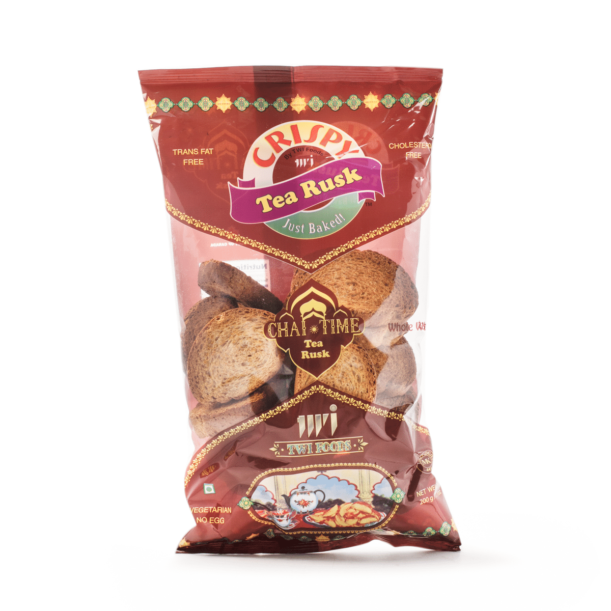 TWI Foods Crispy Chai Time Tea Rusk (Whole Wheat) 7 oz