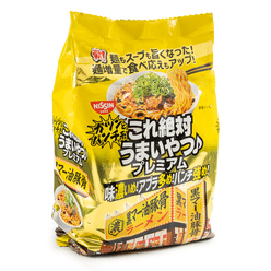 Nissin Premium Ramen Noodle Tonkotsu & Black Garlic Oil Flavor 3 Servings 279 g