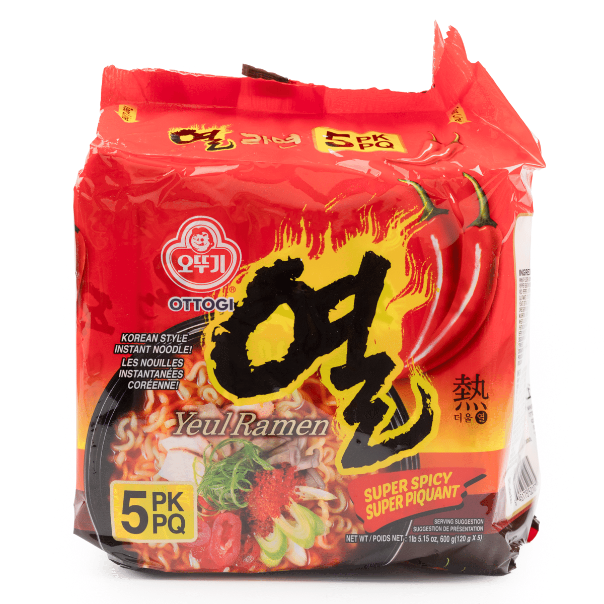 Otoki Yeul Ramen, Hot Taste 120g*5 21.16 oz