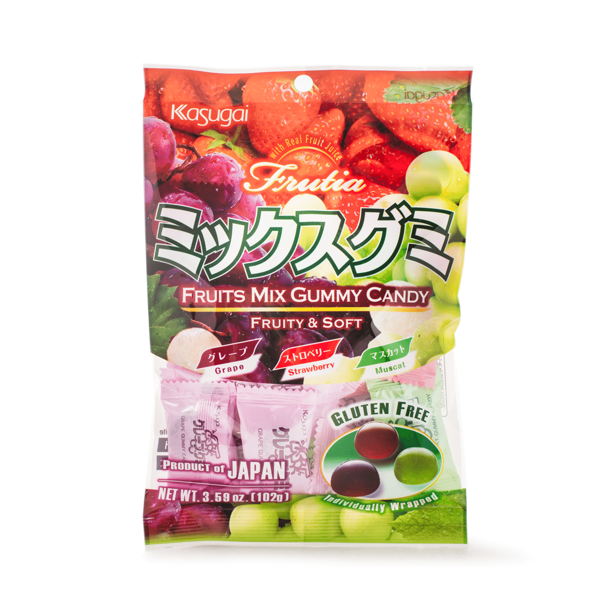 Kasugai Fruita 종합과일맛 젤리캔디 102 그램