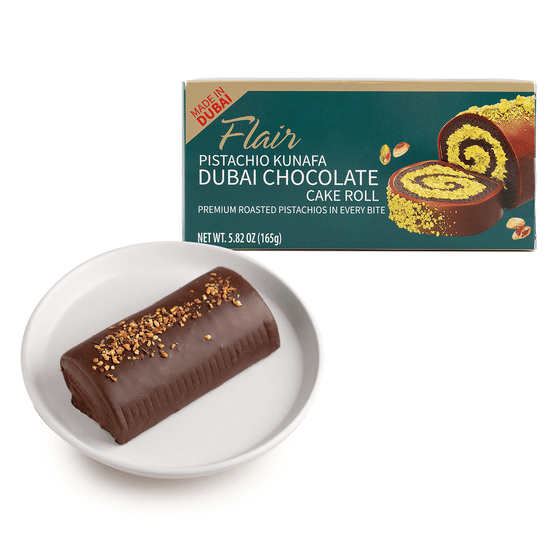 weee_bakery_Flair Pistachio Kunafa Dubai Chocolate Cake Roll (Made in Dubai) 165 克