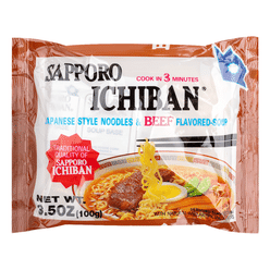 Sapporo Ichiban Instant Japanese Style Noodles, Beef 3.5 oz